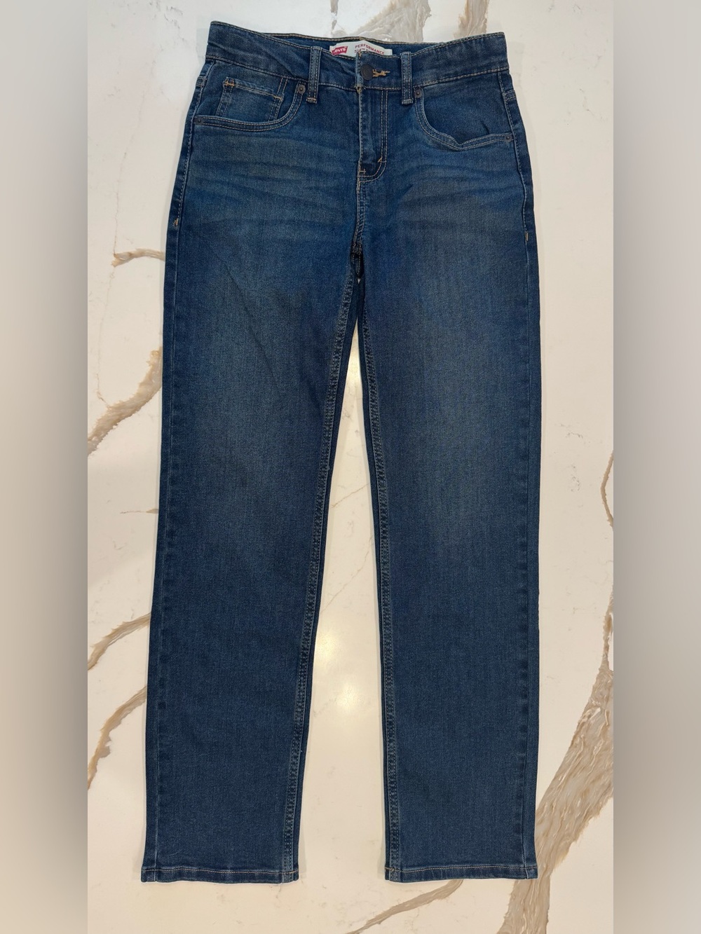 Levi’s 514 Boys 14 Reg W27 L29 Performance Stretch Straight Leg Jeans Blue